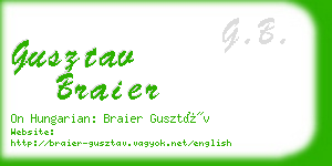 gusztav braier business card